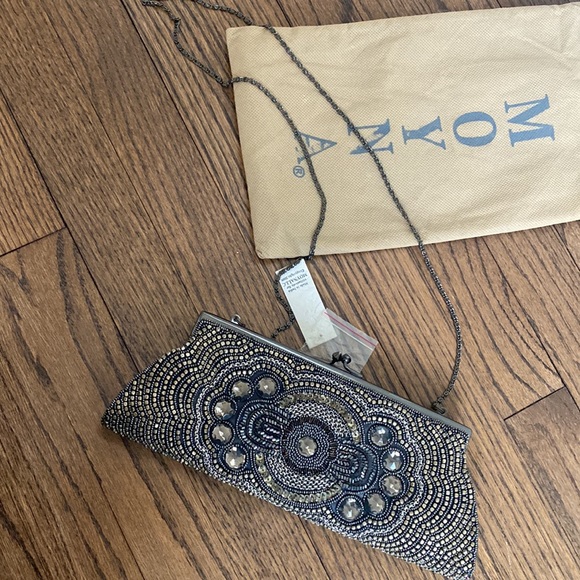 Moyna Couture Beaded Evening Bag / Clutch with Strap - Style PE2711 - NWT - Picture 3 of 10
